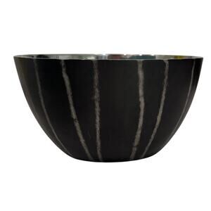 Michael Aram Studio Nur Bowl Black Etched Stainles 4.5 African Collection